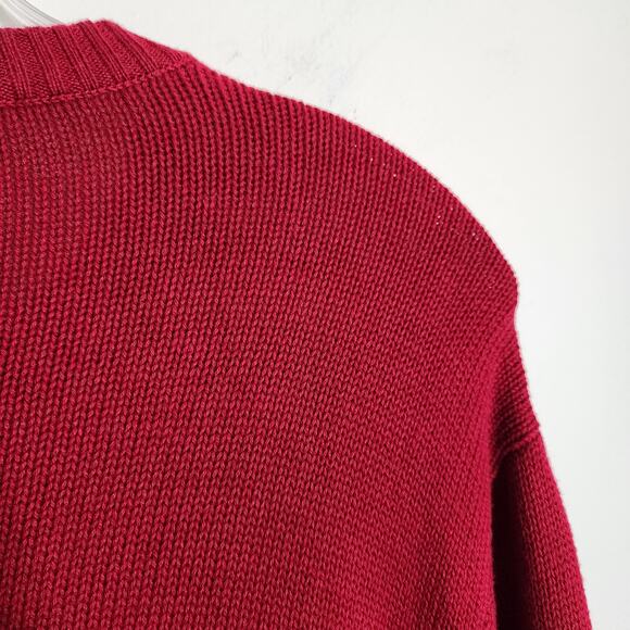 Dockers red fair Isle pattern winter cozy crew neck knit sweater men's size XL - Picture 8 of 10